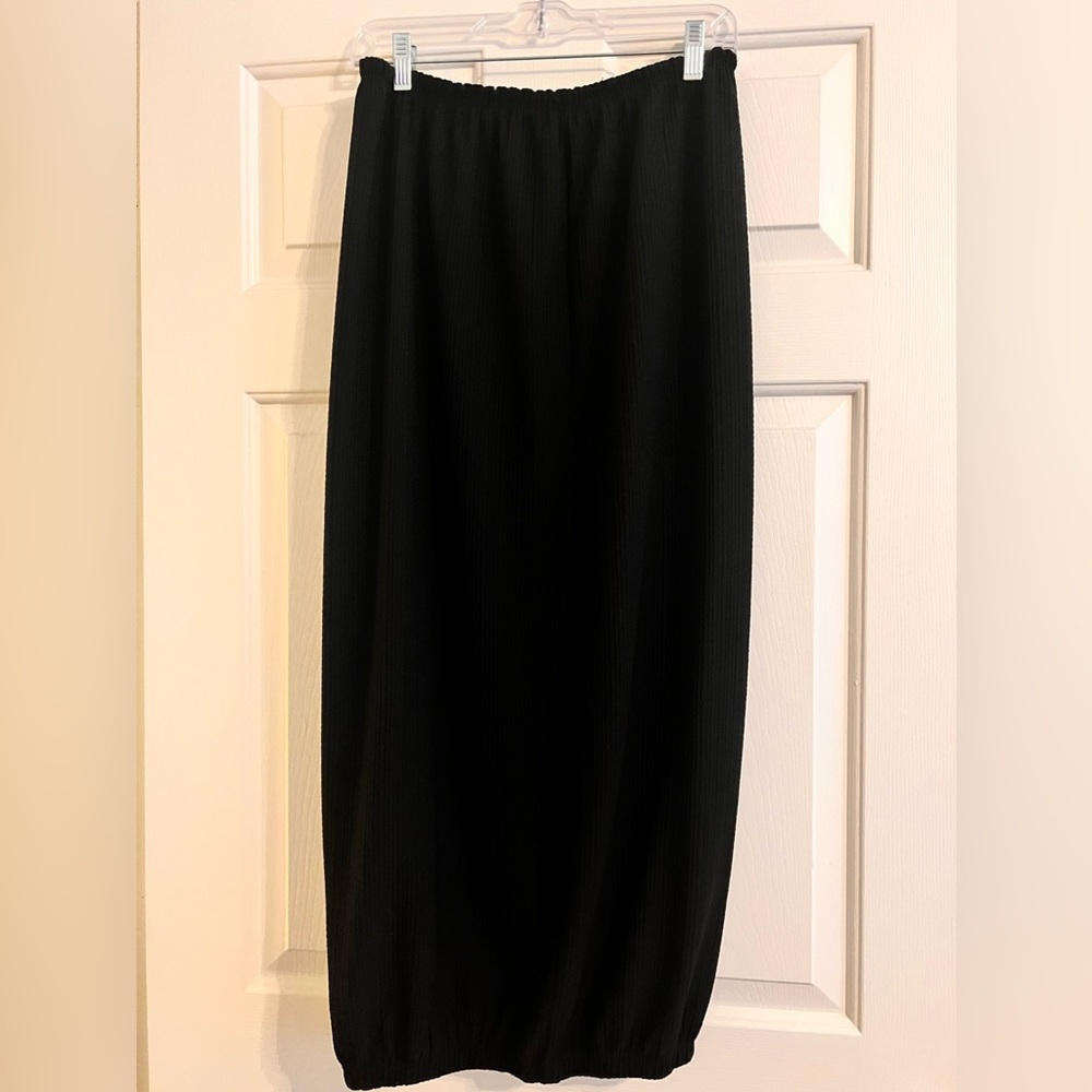 Black long pencil skirt